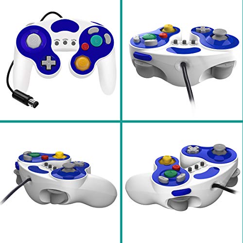 YAEYE Gamecube Controller with Turbo and Vibrate,No Lag/Driver,2 Pack Classic Wired Switch Gamecube Controllers for Nintendo Switch/Wii U/Wii/PC(Black and White)