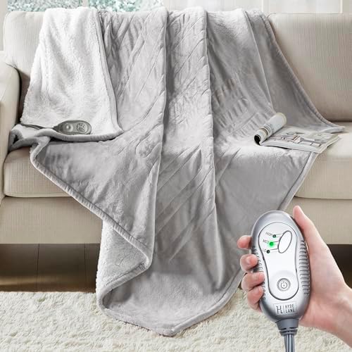 Hyde Lane Luxury Heated Electric Blanket Throw Oversized 60 x 70