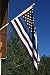Newever Thin Blue Line Flag 3x5 ft - 210D Nylon, Embroidered Stars and Sewn Stripes with 2 Brass Grommets For Outdoor Events and Indoor Display primary