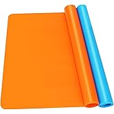 2Pack Silicone Mats, Premium Silicone Mat for Crafts, 15.7 "x11.8" Playdough Mat, Silicone Sheet for Crafts, Liquid, Resin Jewelry Casting Molds Mat, Nonstick & Nonslip Table Protector by YUIOASE