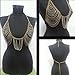 MEiySH Retro Fashion Golden Bra Body Necklace Chain Bikini Belly Chain