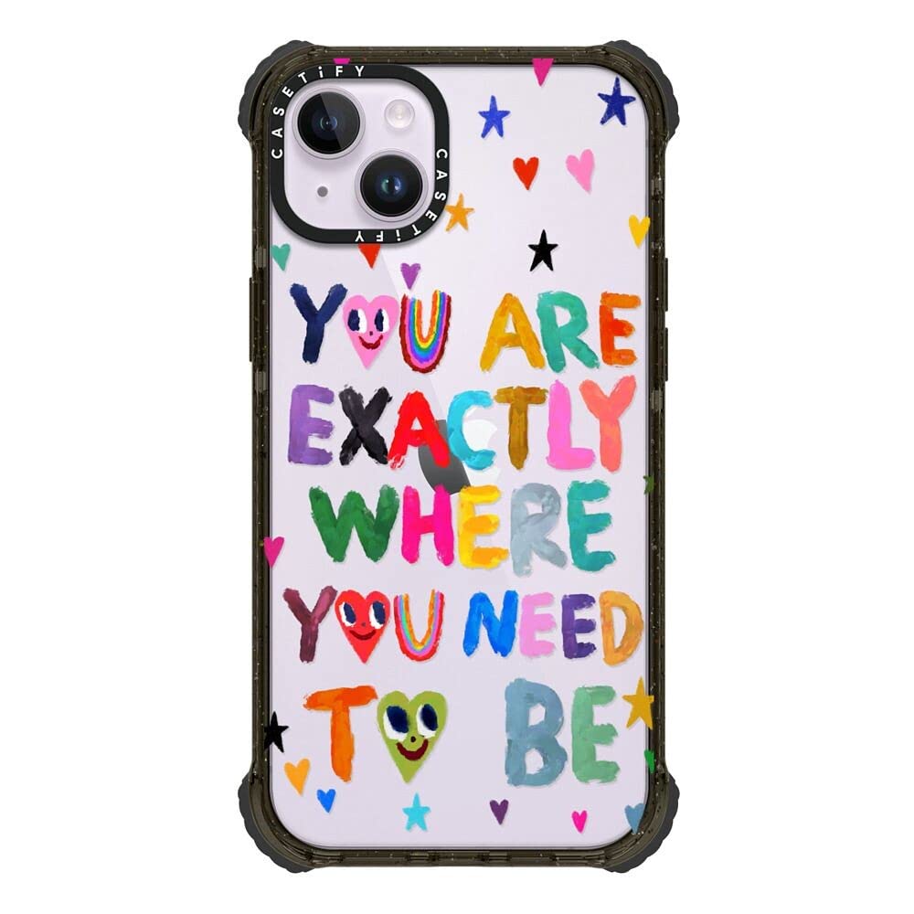 CASETiFY Ultra Impact iPhone 14 Plus Case [5X Military Grade Drop Tested / 11.5ft Drop Protection] - You are Exactly - Glossy Black — image 1