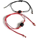 SIFRIMANIA His and Hers Couples Bracelets Real Azabache for Adults Set of 2