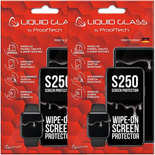 2 Pack Liquid Glass Screen Protector with 250 Screen Protection (Each