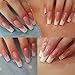 ECBASKET French Nail Tips Acrylic False Artificial Nail Tips for Nail Art 10 Sizes with Bags