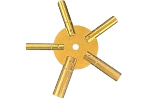 BUZZUFY Universal Brass Key for Clocks 5 Different Sizes 2-4-6-8-10 Winding Tool