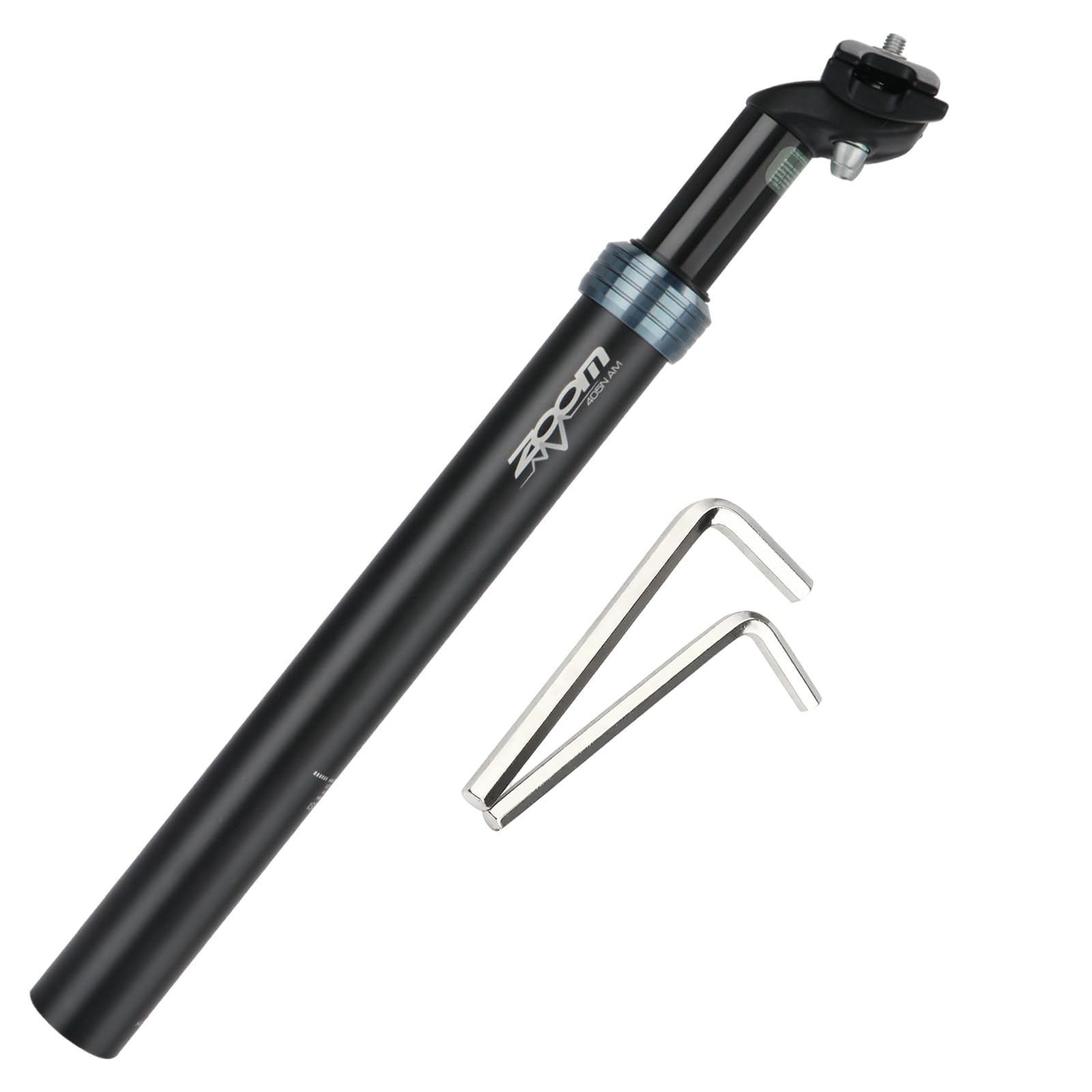 Yongness Bicycle Seat Post with Suspension 30.9 mm Black Telescopic Seatpost Spring Seatpost with Shock Absorption Suspension Aluminium Adjustable Seatpost for MTB Road Bike