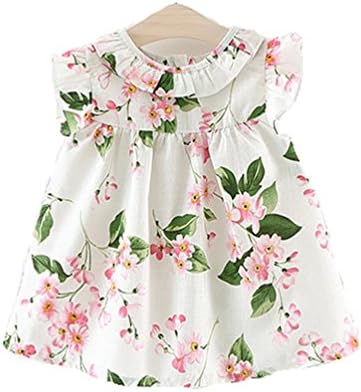 DL MYAN Toddle Girls Flower Dress(2T, Pink)