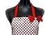 Hyzrz Lovely Lady Red Dot Kitchen Flirty Canvas Restaurant Cake Funny Aprons for Women Chef Bib Gift