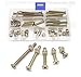 M6 Baby Crib Hardware Replacement Kit, cSeao 50pcs Socket Cap Bolts Barrel Nuts Assortment Kit for Bunk Bed Furniture Chairs, M6x20mm/ 30mm/ 40mm/ 50mm/ 60mm