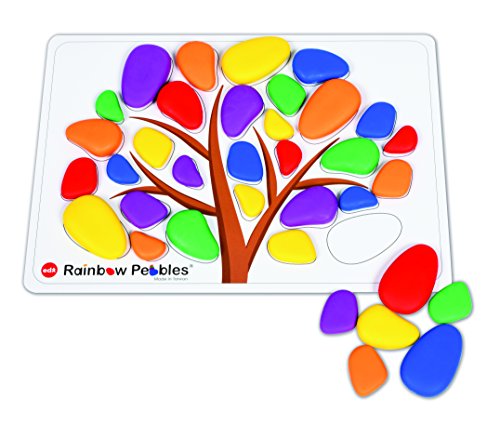 edx education Rainbow Pebbles Activity Set - Sorting and Stacking - Construction - Early Math Activity