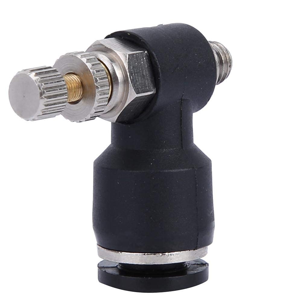 CO2 Laser Cutting Machine Nozzle Gas Valve Carbon Dioxide Regulating Engraving Machine Adjustable Nozzle Laser Head Tube Joint for Precision Air Flow Control (Air Pipe 6mm; Thread M5; Adjustable)