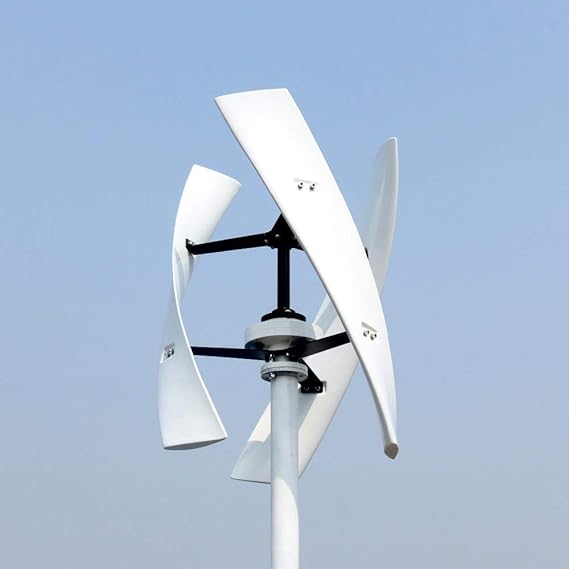 HYLH 300W 12V 24V Spiral Wind Turbine Generator Red/White VAWT Vertical