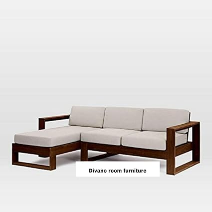 Rajasthan Sheesham Furniture Sheesham Wood L Shape Sofa Couch