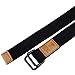 moonsix Canvas Web Belts for Men, Military Style D-ring Buckle Men's Belt, Black 2