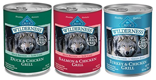 Blue Buffalo Wilderness Grain-Free Wet Adult Dog Food Variety Pack, 3 Flavors, 12.5-Ounces, 6 Cans T - //medicalbooks.filipinodoctors.org