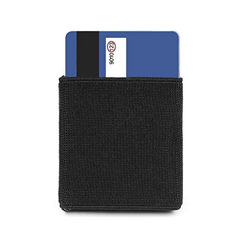 Slim Wallet Leather and Elastic Minimalist Credit Card Sleeve Gifts for Dad