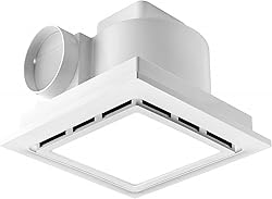 MEOZRI Bathroom Exhaust Fan with LED Light Ceiling