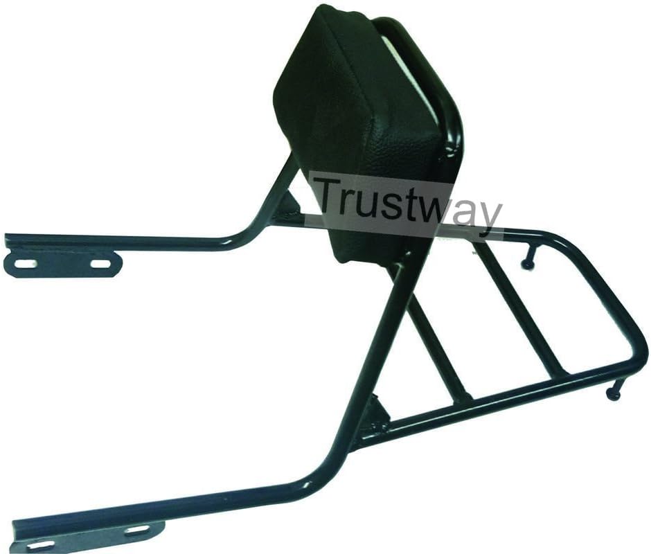 Trustway RB-P31 Bike Bullet Support Pillion Rear Passenger Backrest/Back rest Black With Carrier For Royal Enfield Standard Bullet 500 EFI