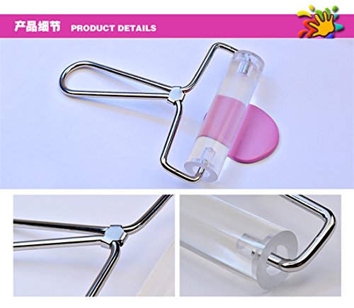 mofa Acrylic Clay Roller,Durable Transparent Rolling Pin Polymer Clay Stamping Tool Roller Brayer (Large)