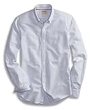 Goodthreads Men's Slim-Fit Long-Sleeve Striped Oxford Shirt, Blue/White, Large