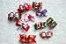 yagopet 50pcs/Pack Dog Hair Bows - Rubber Bands with Christmas Designs - Topknot Bows for Holidays - Rhinestone Centre Dog Grooming Bows