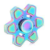 Uspeedy Cool Rainbow 6 Sides Fidget Spinner Fidget Killing Time Toys for For ADD, ADHD, Anxiety, and Autism Adult and Children (A A 8 Rainbow)