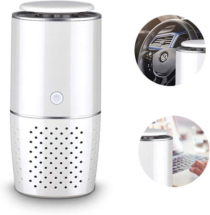 TYQIAO Air Purifier with True HEPA Air Filter, Three Modes,Air Cleaner Perfect for Small Room,Home, Offices & Bedrooms,Car,White