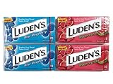 Variety Pack of Luden's Throat Drops, Watermelon & Blue Raspberry, 20 Count (2 Packs of Each Type)