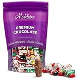 Madelaine Premium Milk Chocolate Mini Santas (1 LB) Novelty Christmas Party Favors - Candy Stocking Stuffers - Holiday Treats - Individually Wrapped In Italian Foils (One Pound) (1 LB)