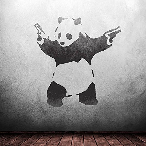 CraftStar Banksy Panda Wall Stencil - Reusable Mylar Graffiti Large Art Stencil