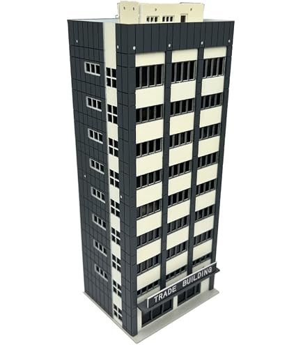 Outland Models Modern Commercial Box Building – Stapelbares 3D-gedrucktes Modell Im Maßstab 1:220 (Z) Für Modellbahn