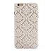 ABC Carved Damask Vintage Pattern Matte Hard Case Cover For iPhone 6 4.7 Inch (White)