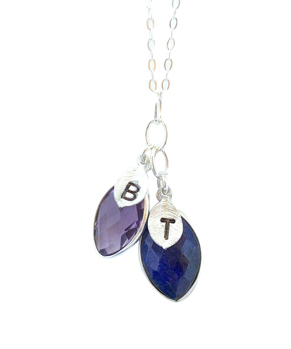 mother daughter necklace birthstone