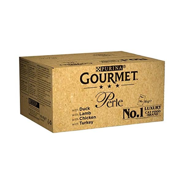 Gourmet Wet Cat Food Pouches in Gravy - Gourmet Perle Chef's Collection - Mix of Chicken, Lamb, Duck, Turkey, Pet Food…