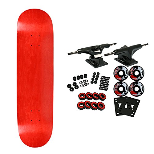 Moose Complete Skateboard STAINED RED 7.75 Black/Black