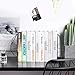 SRIWATANA Book Ends Black, Decorative Metal Bookends for Shelves(2 Pairs/4 Pieces)