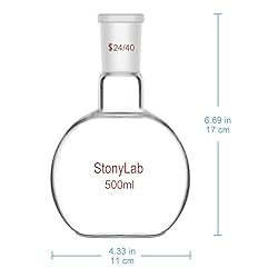 StonyLab Borosilicate Glass Heavy Wall Single Neck