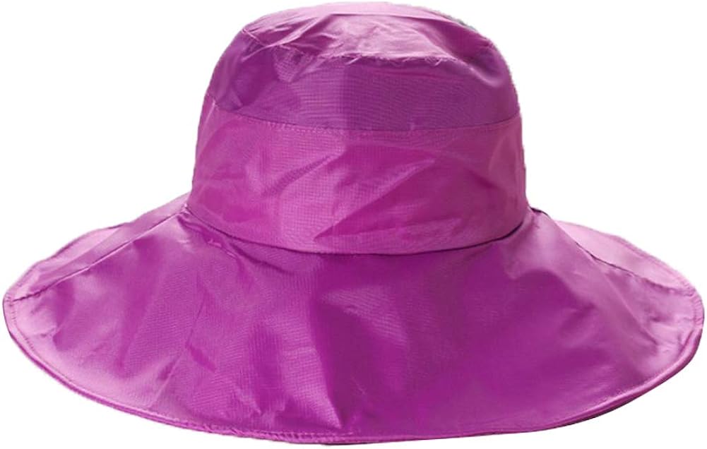 Women’s Rain Hat Outdoor Sun Protection Rain Cap Wide Brim Bucket Hat, Waterproof, Satin-Lined, Packable Brown at  Women’s Clothing store