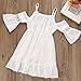 EGELEXY Kids Baby Girls Off-Shoulder Princess Party Wedding Dresses Beach Sundress Size 1-2 Years (White)