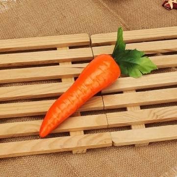 UR Home Decor 5Pcs Fake Fruit Red Artificial Carrot Kitchen Cabinet Decor Learning Photography Props