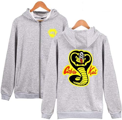 Karate Kid Hoodie Cobra Kai Pullover Sweatshirt Yellow Fist Jacket Coat
