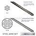 Windscreen4less Shade Sail Wire Rope and 8 Pcs Clips, Wire Cable Galvanized Metal Clamp, 3/16-Inch x 25 Feet
