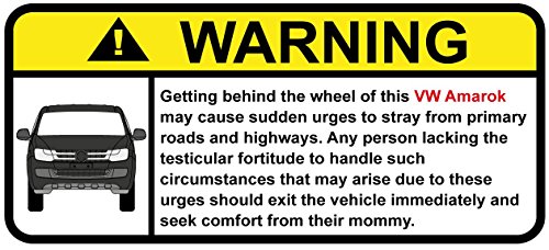 Volkswagen Amarok Funny Warning Off Road Sticker, Decal, perfect gift