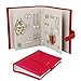 TinaWood Portable PU Leather Stud Earrings Organizer Book/Travel Jewelry Display Storage Bag Box Case/Travel Jewelry Case Pu Leather Earring Holder with Book Design (Pink x1)