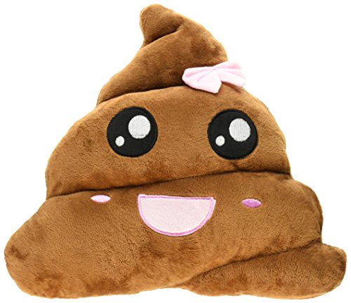 GODHL Soft Emoji Emoticon Cushion Pillow Stuffed Plush Toy Brown Pink Poop