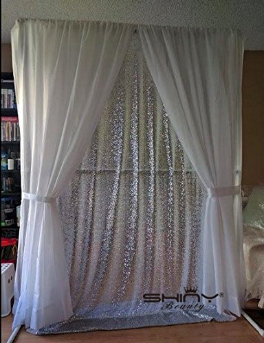 4FTx6FT SPARKLY - SEQUIN Photo Backdrop, Photo Booth, Photography Backdrop, DIY Photobooth, Wedding Backdrop, Sparkle Backdrop, Grad Party, Birthday (Silver)