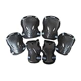 Leadpo Adult / Child Black Blue Color Knee Pads Elbow Pads Wrist Guards 3 In 1 Protective Gear Set For Multi Sports Outdoor Activities Mountain Bike Elbow Pads