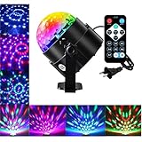 Disco Party Lights Sound Activated with Remote Control Dj Lighs,3W Disco Ball lights,Strobe Lamp 7 Modes Stage Par light for Home Parties Birthday DJ Bar Karaoke Xmas Wedding (1 set)