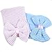Newborn Baby Girls Cups Hospital Hats Cotton Soft and So Cute With Bow (4 Pack)